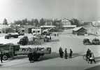 Jämsän tori  1950 -luvulla, kuva Anna Salonen, Jämsän kaupungin kokoelmat
