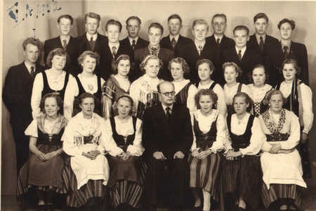 Jämsän yhteiskoulun V A vuonna 1952
