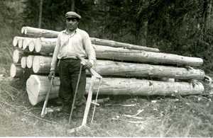 United’s 1944 champion logger, Otto Jokinen. Photo: Foto Roos.