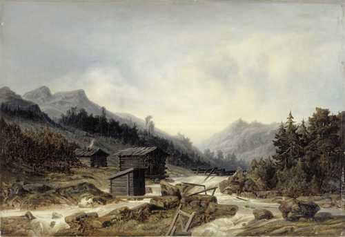 Johan Knutson’s painting of Rekolankoski from 1869. Finnish National Gallery, Central Art Archives. Photo by Janne Mäkinen.