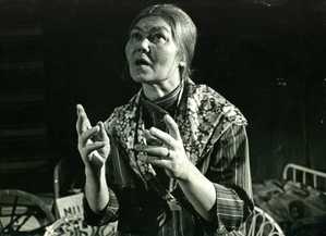 Irene Himanen as Opri. The Jämsänkoski amateur theatre put on the play in 1974. Picture: J J.