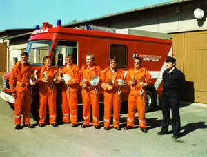 Factory firemen in the 1990s