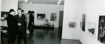 Taidenäyttelyn avajaiset Säästöpankilla 1965