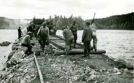 Jämsä - Orivesi rataa rakennetaan 1950