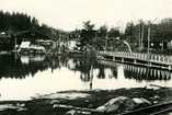   Rekolankoski groundwood plant, mill and Viikinlahti bridge in the early 1920s