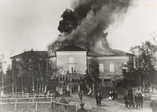 Anna Salonen,  (c) Jämsän kaupunki, Anna Salosen kokoelma,  Jämsän church in fire, 24.5.1925 