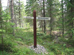 Puinen tienviitta tsaarin vallan ajalta