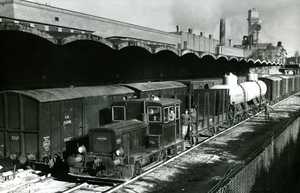 On completion of the railway, most of the freight was carried by rail. Photo from 1962.