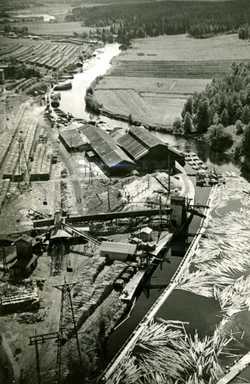 Alaja harbour area, Möljä, at the turn of the 1950s.