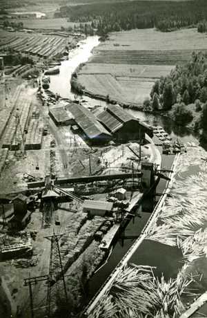 Alaja harbour area, Möljä, at the turn of the 1950s.