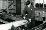   Log measuring at Olkkola sawmill in 1962.
