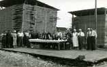   Workers of Alaja sawmill in 1934. Third from right the factory superintendent, Veli Byström.