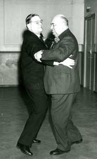 Honorary Mining Counsellor Juuso Walden with the Forest Industry Minister of the Soviet Union, G. M. Orlov, at Ilveslinna in 1963.