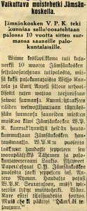 Lehtiartikkeli vuodelta 1936
