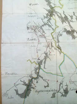 Päijänteen aluetta Hattujen sodan aikana 1742