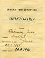 Tuntematon,  (c) Jämsän työväenopisto,  Jussi Hakosen opintokirja 1946