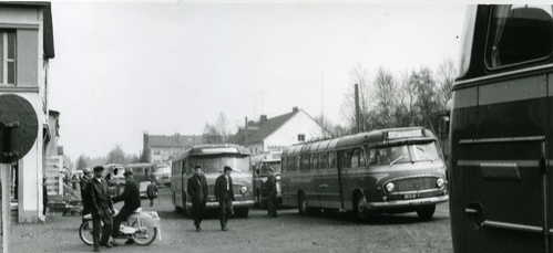 Jämsän Keskuskatu matkahuollon kohdalla 1963