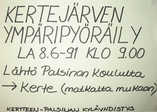  (c) Kertteen-Palsinan kyläyhdistys,  Kertejärven ympäripyöräilyn mainos 1991