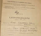  (c) Kertteen-Palsinan kyläyhdistys,  Palsinan opintokerhon läsnäololista 1954