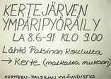  (c) Kertteen-Palsinan kyläyhdistys,  Kertejärven ympäripyöräilyn mainos 1991